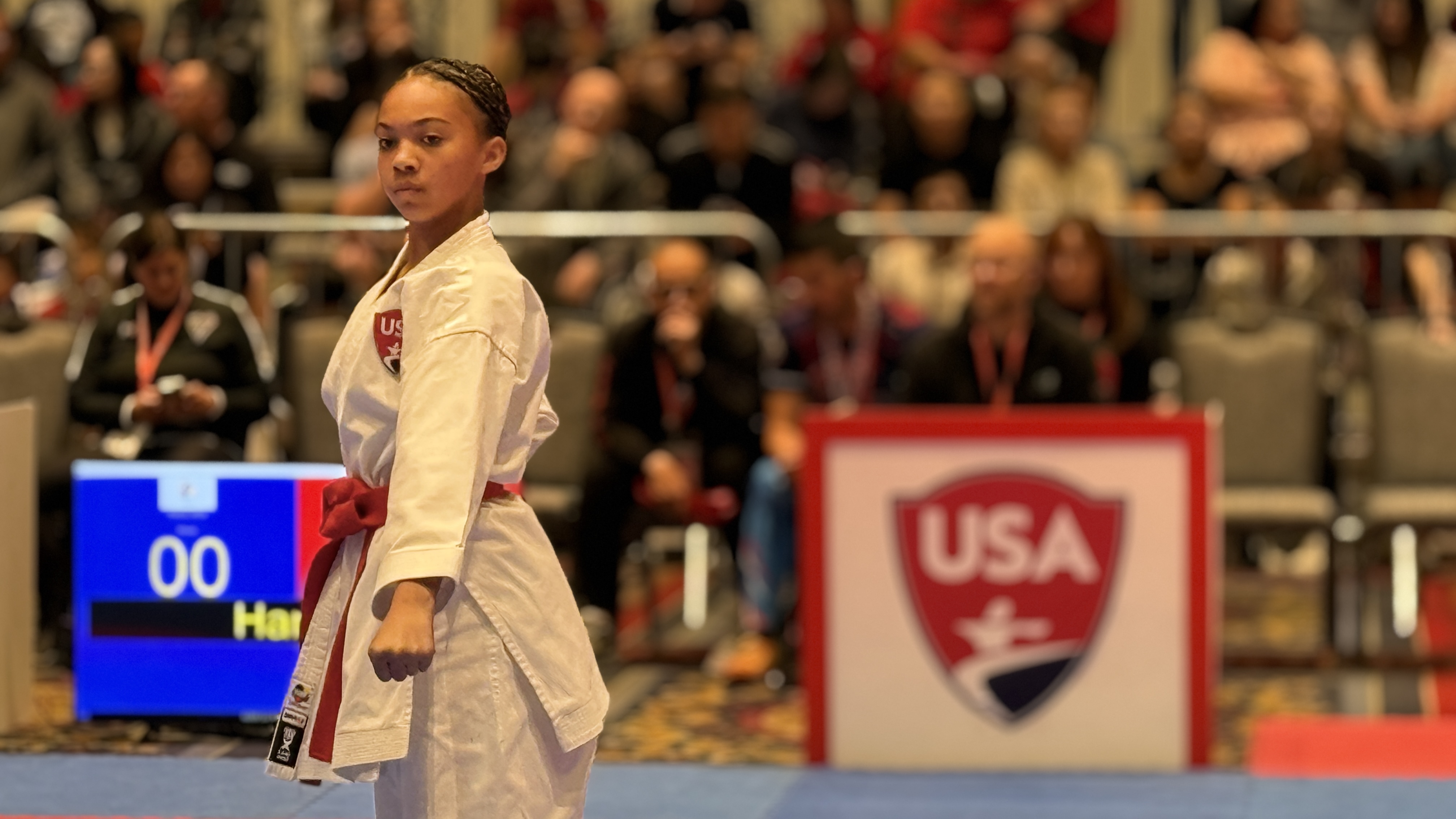 Tokon athlete preparing to compete